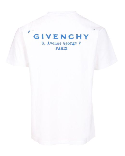 Givenchy White Logo Print T-Shirt for men
