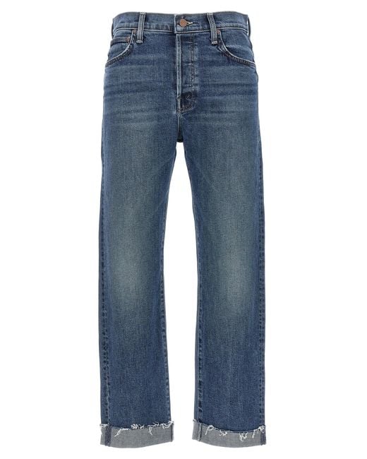 Mother Blue Cropped Denim Jeans