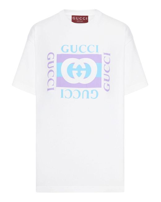 Gucci White Cotton T-Shirt With Print