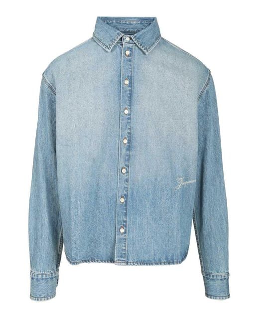 Jacquemus Blue Simon De-Nãmes Denim Shirt for men