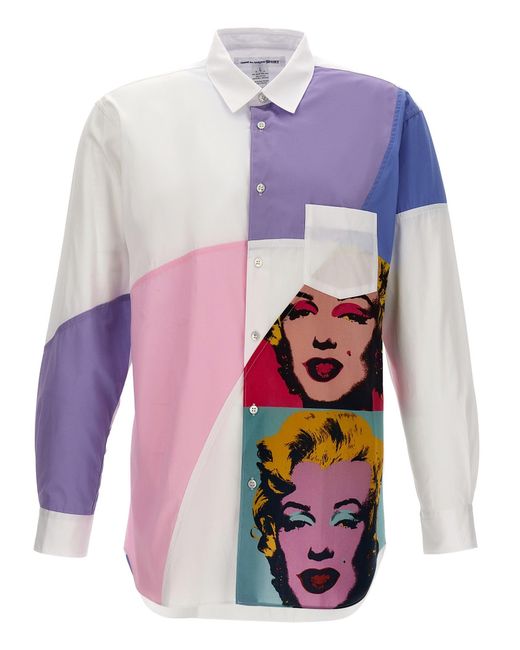 Andy Warhol Camicie Multicolor di Comme des Garçons da Uomo