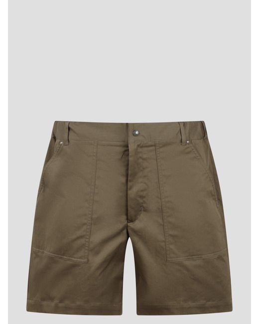 Cotton bermuda shorts di Moncler in Green da Uomo