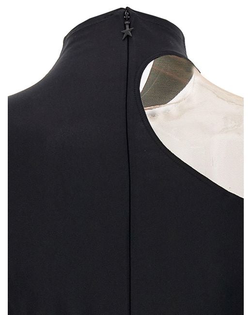 Sheer Tulle Bodysuit Intimo Nero di Mugler in Black