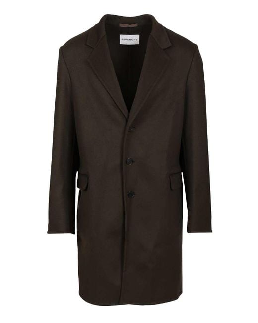 Givenchy Black Wool And Cashmere Coat Coats for men