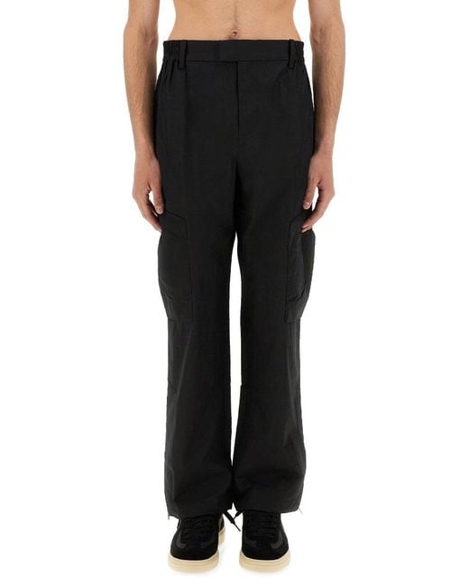 Represent Black Cotton Nylon Trousers