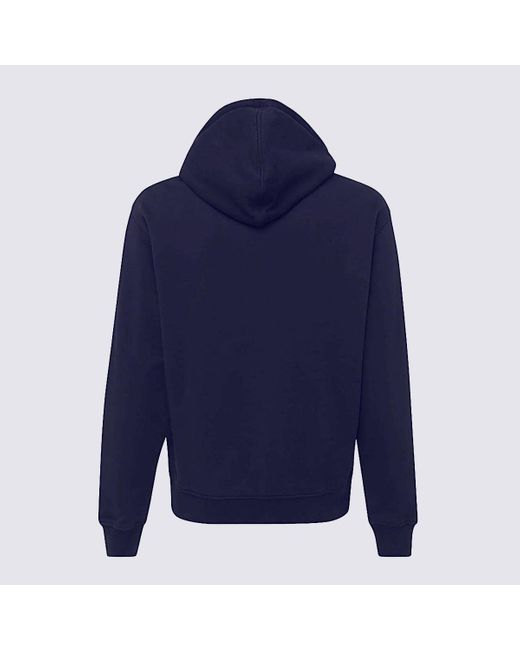 AMI Blue Dark Cotton Sweatshirt for men