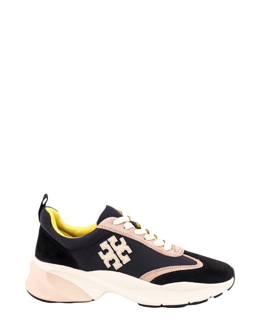 Tory Burch White Nylon And Suede Sneakers