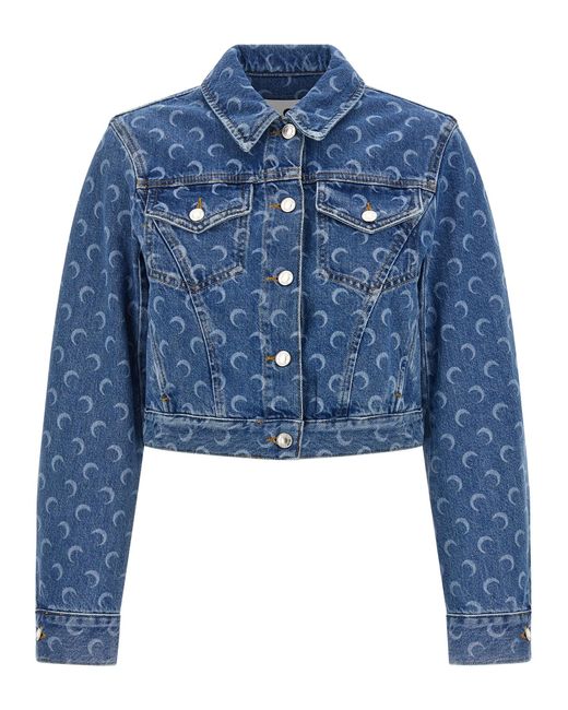 MARINE SERRE Blue 'Moon' Jacket
