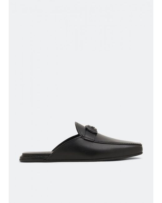 Ciabatte Gancini in Pelle Nera di Ferragamo in White da Uomo