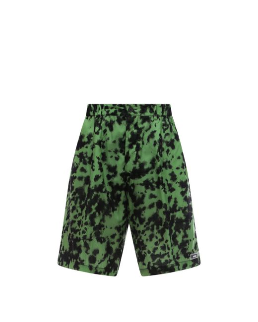DSquared² Green Flock Surfer Shorts for men