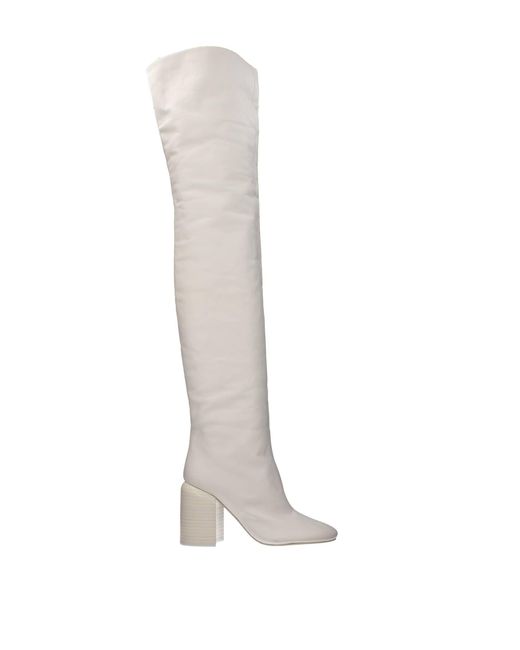 Jil Sander Boots Leather White Optic White Lyst