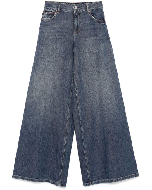 Alice + Olivia Blue Branson Denim Cotton Jeans