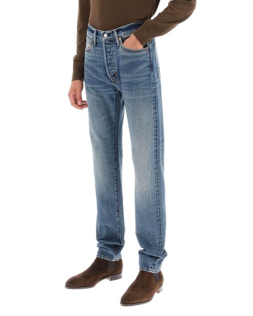 Tom Ford Blue Regular Fit Jeans for men
