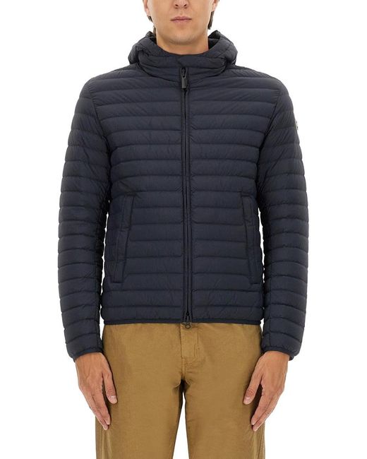 Colmar Blue Lightweight Down Jacket With Hood for men