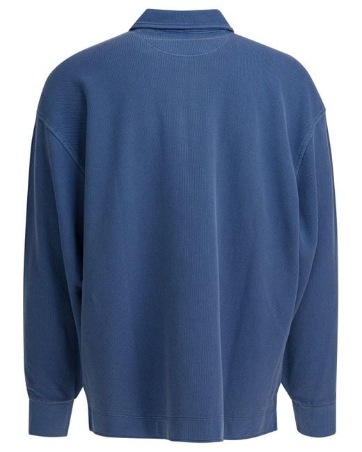 Carhartt Blue "Piqué Script" Sweatshirt for men