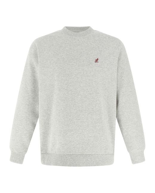 Gramicci White One Point Crew Sweatshirt for men