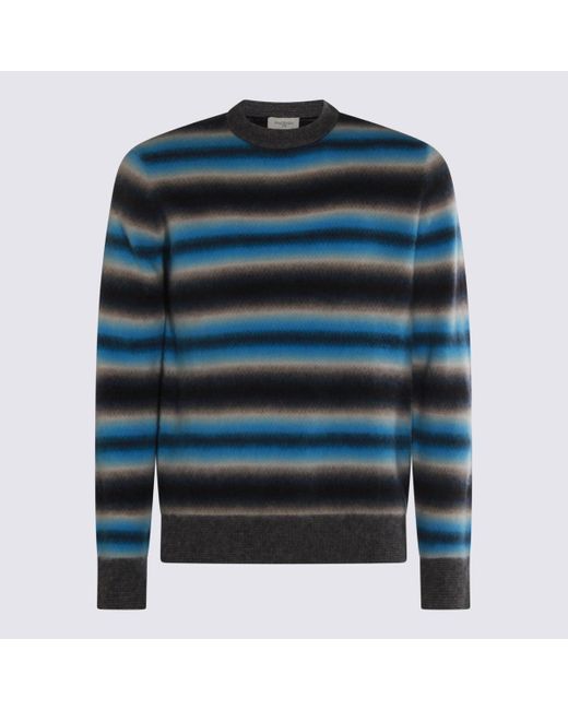 Piacenza Cashmere Blue Sweaters Fantasia for men