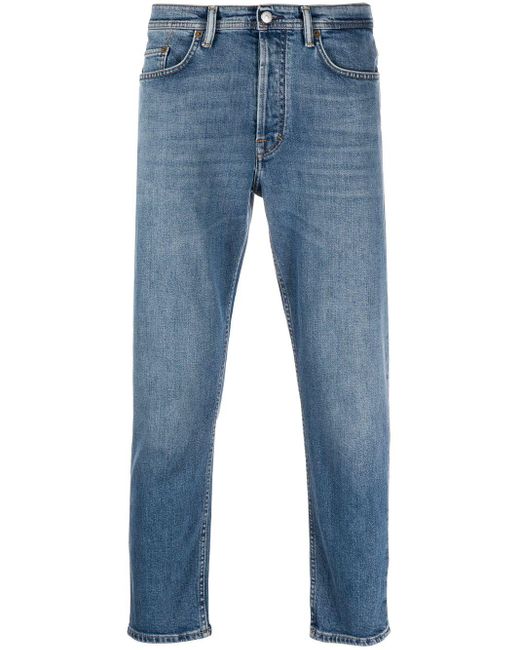 Acne Blue Organic Cotton Slim Jeans for men