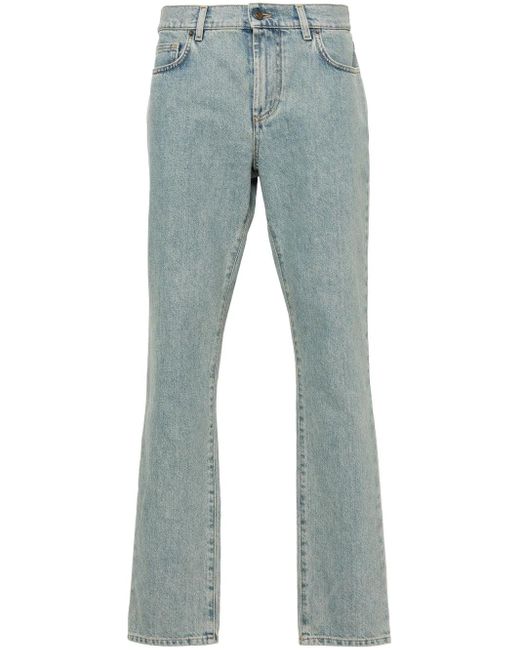 Jeans dritti con effetto schiarito di Moschino in Blue da Uomo