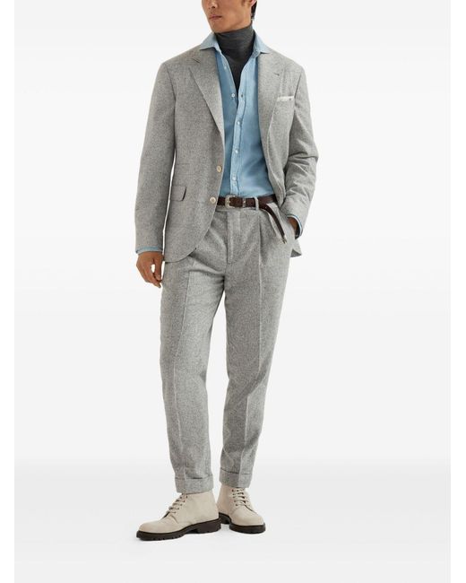 Top A Collo Alto di Brunello Cucinelli in Gray da Uomo