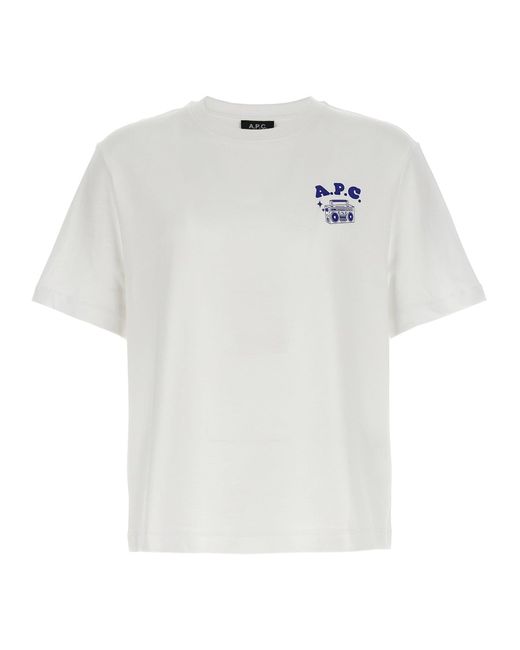 Disco T Shirt Bianco-Uomo di A.P.C. in White da Uomo