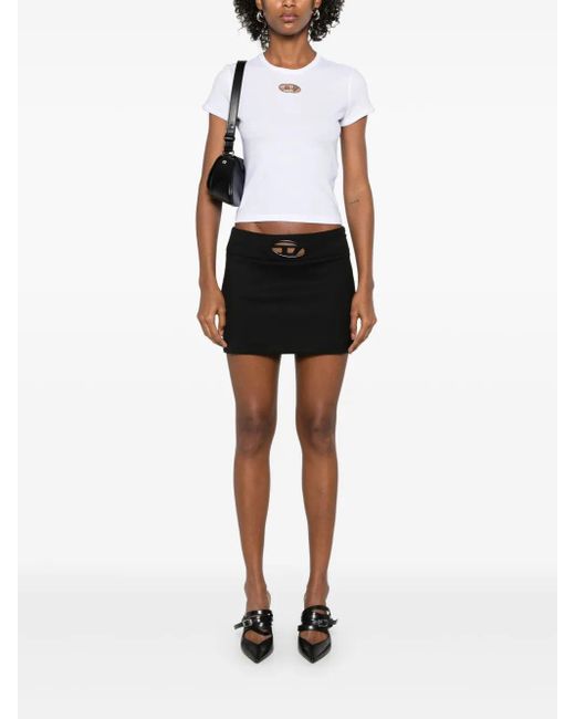 DIESEL White T-Uncutie-Long-Od T-Shirt