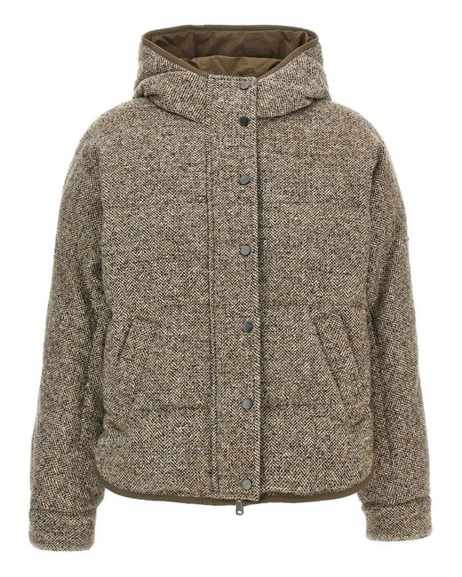 Reversible Down Jacket Puffer Jackets-Donna di Brunello Cucinelli in Gray
