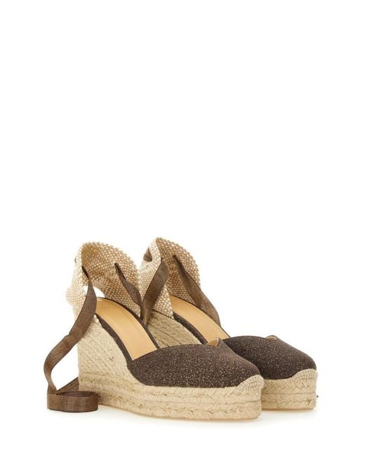 Castaner Metallic Espadrille "Clear"