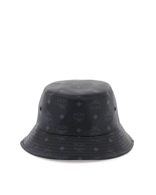 MCM Gray Visetos Bucket Hat for men