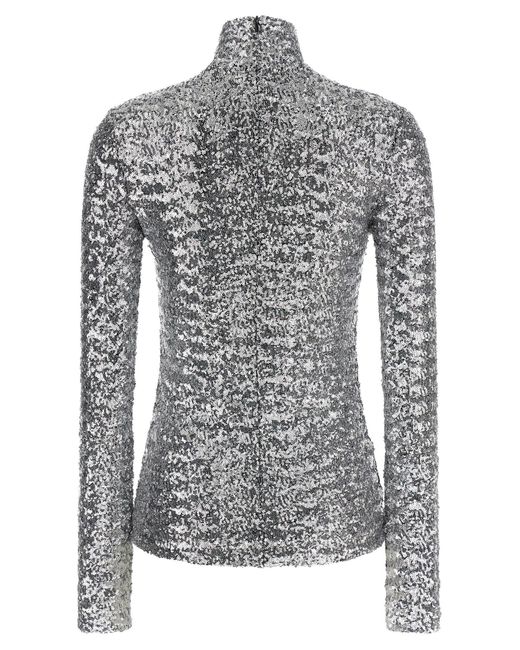 Rabanne Gray Sequin Sweater Sweaters And Cardigans Silver