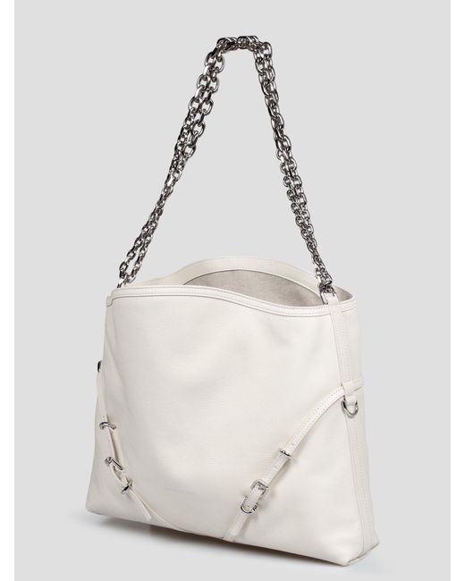 Medium voyou chain bag di Givenchy in Natural