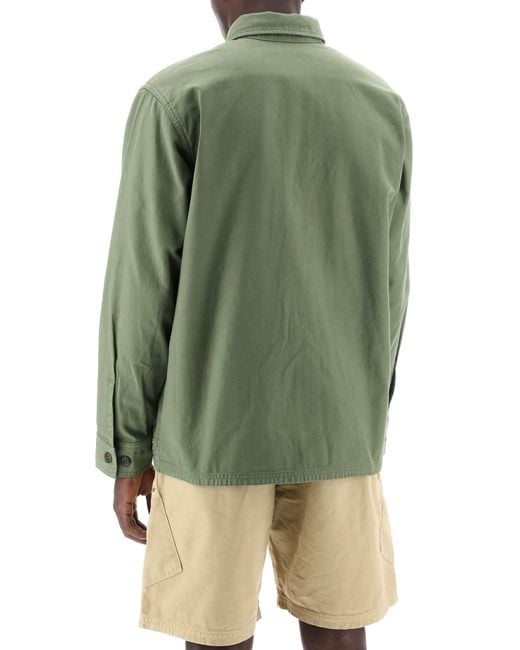 Filson Green Overshirt In Cotone for men