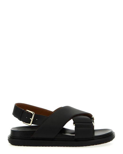 Marni Black Fussbet Sandals