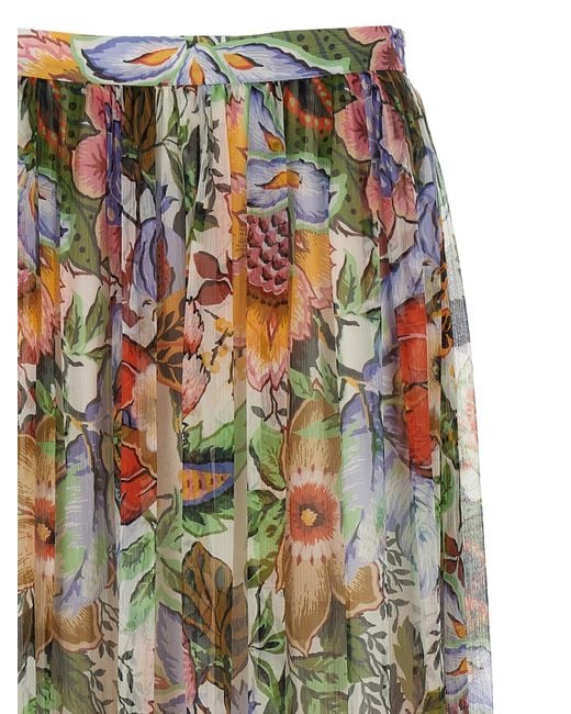 Long Floral Skirt Gonne Multicolor di Etro