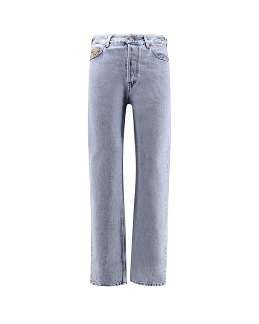 Gucci Blue Jeans With Gg Inserts for men
