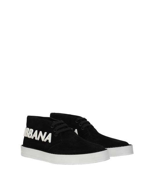 Dolce & Gabbana Lace Up And Monkstrap Suede Black for men