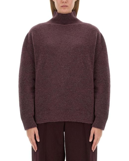 Alysi Purple Turtleneck Shirt