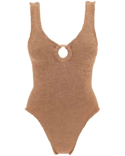 Hunza G Brown Celine One-Piece Swims
