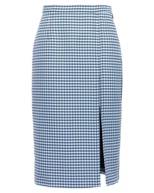 Marni Blue Check Longuette Skirt Skirts