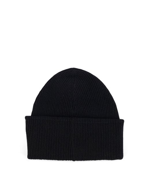 MM6 by Maison Martin Margiela Blue Wool Blend Beanie Hat for men