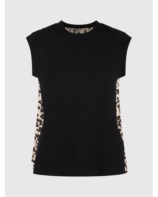 T-Shirts Nero-Donna di Sacai in Black