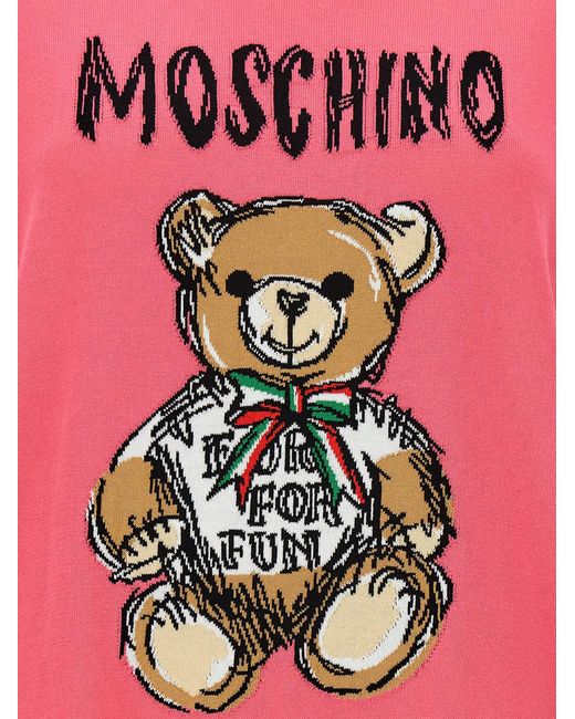 Teddy Bear Maglioni Fucsia di Moschino in Pink