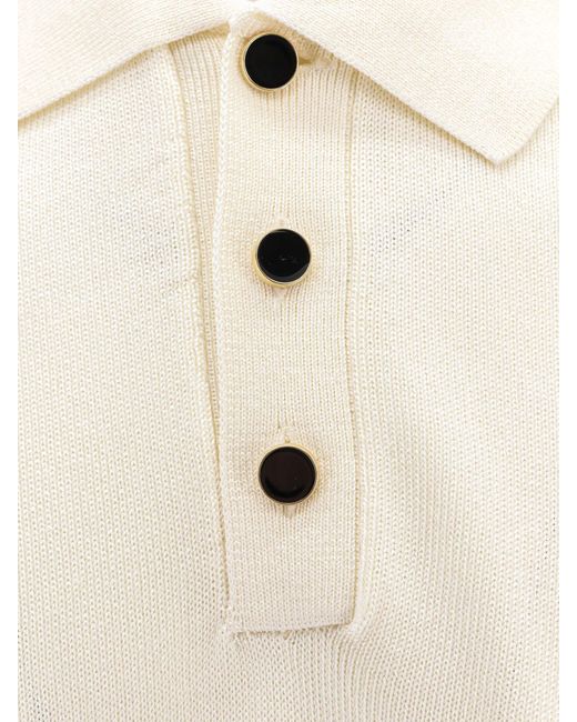 Lardini White Cotton And Viscose Polo Shirt for men