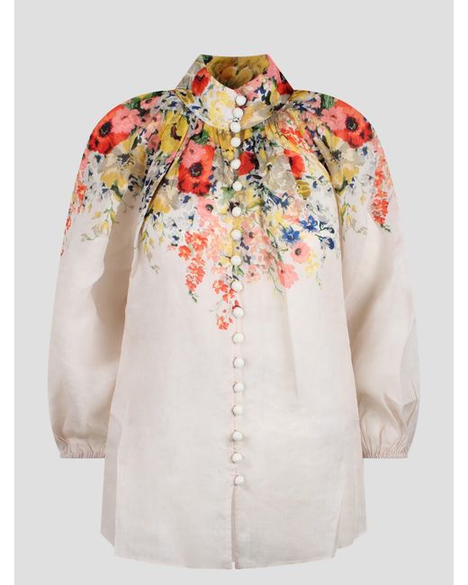 Alight billow blouse di Zimmermann in White