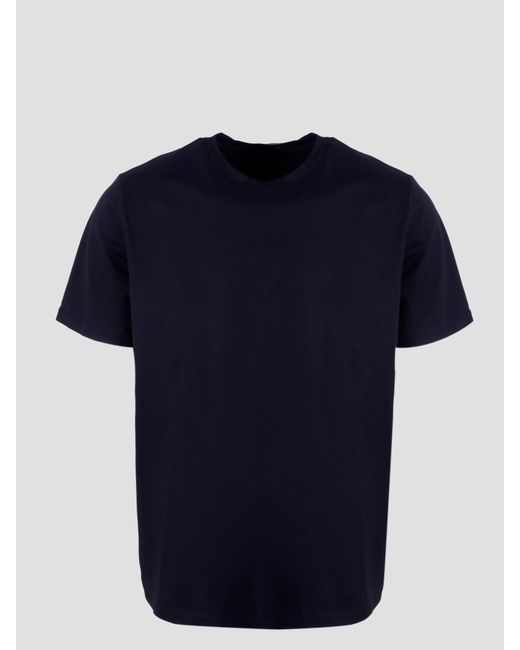 Herno Blue Superfine Cotton Stretch T-Shirt for men