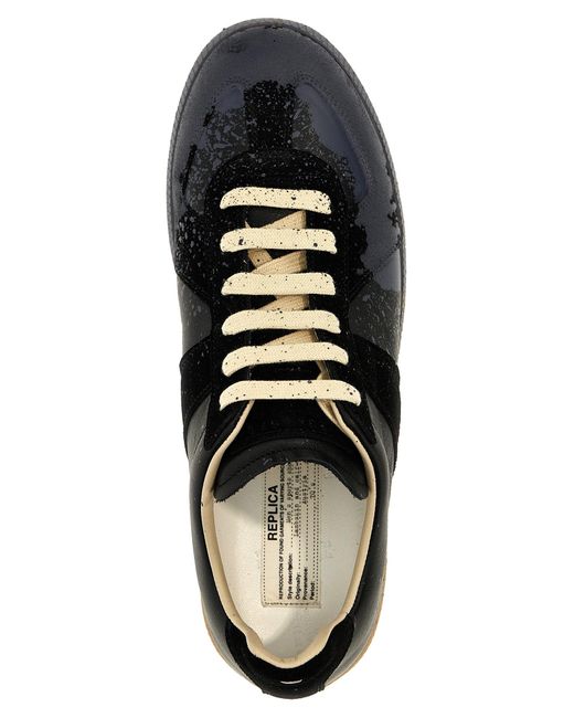 Paint Replica Sneakers Bianco/Nero di Maison Margiela in Black da Uomo