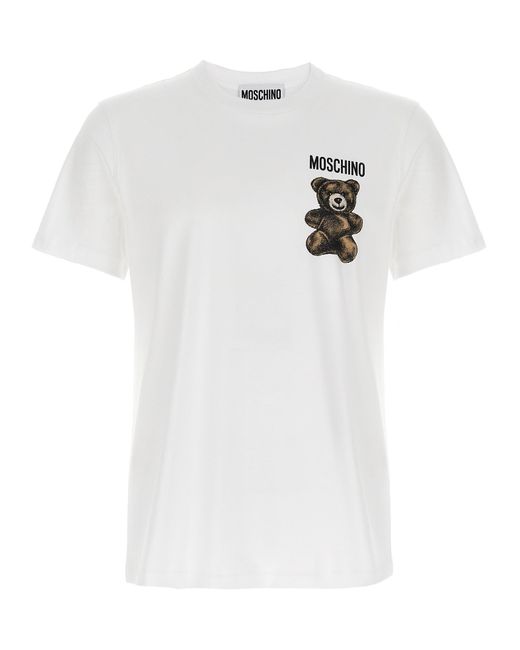 Moschino White 'Teddy' T-Shirt for men