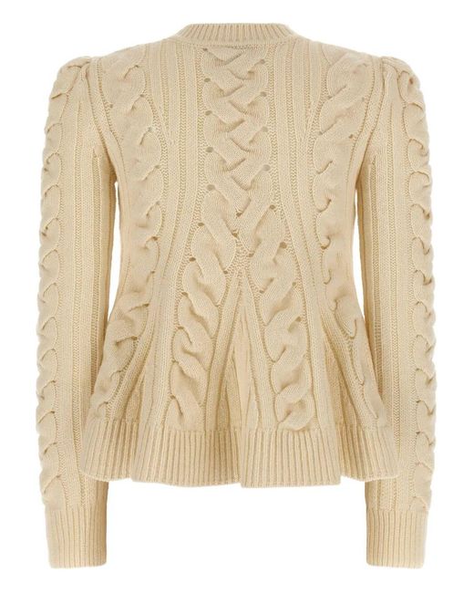 Maglione Intrecciato di Alexander McQueen in Natural