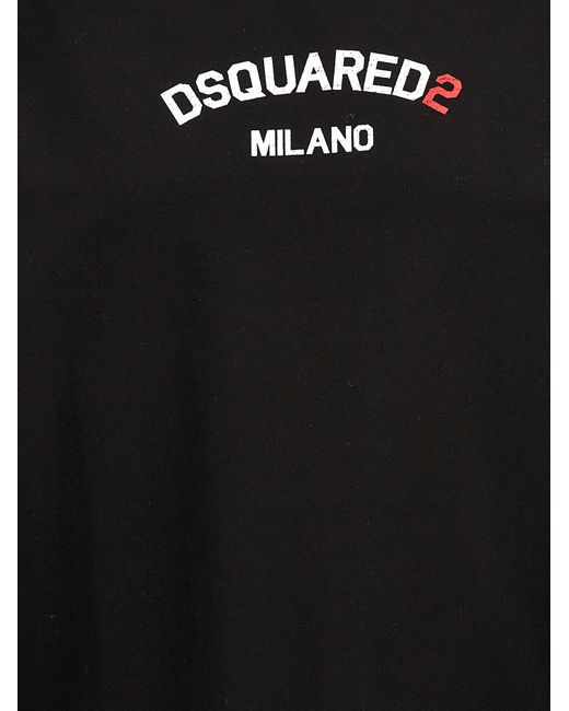 Logo T Shirt Nero di DSquared² in Black da Uomo
