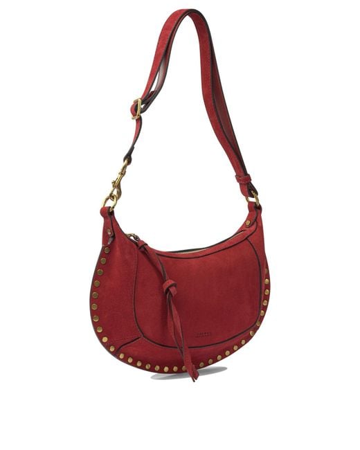 Isabel Marant Red "Oskan Moon" Shoulder Bag